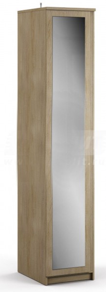 Веста СБ-2260 Шкаф 1 дверный с зеркалом Дуб Сонома в Оби - ob.katalogmebeli.com | фото