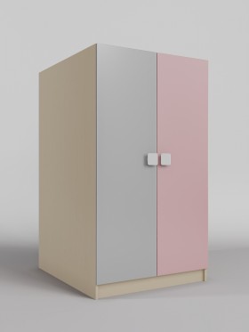 Шкаф под кровать второго яруса Грэйси (Розовый/Серый/корпус Клен) в Оби - ob.katalogmebeli.com | фото