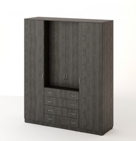 Шкаф распашной 4хстворчатый с 2 ящиками (Белёный дуб) в Оби - ob.katalogmebeli.com | фото 8