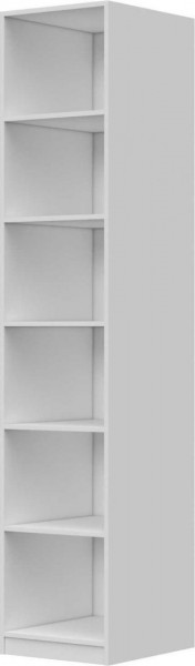 Шкаф ШР-1 зеркало, левый, Вива (Белый/Белый глянец/Платина) в Оби - ob.katalogmebeli.com | фото 2