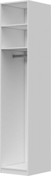 Шкаф ШР-1 зеркало, левый, Вива (Белый/Белый глянец/Платина) в Оби - ob.katalogmebeli.com | фото 3