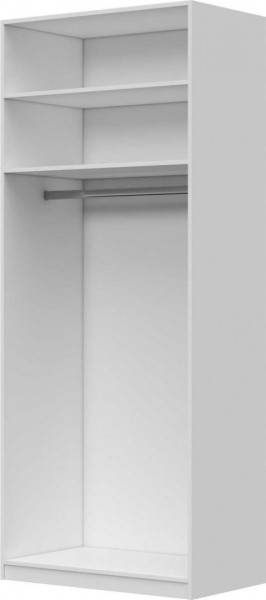 Шкаф ШР-2 зеркало, Вива (Белый/Белый глянец/Платина) в Оби - ob.katalogmebeli.com | фото 3