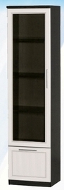 Шкаф средний с ящиком и стеклодверью ДЛЯ ГОСТИНОЙ ШСЯС-450 Венге/Дуб выбеленный в Оби - ob.katalogmebeli.com | фото
