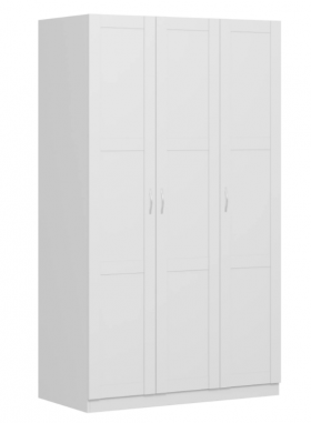 Шкаф трехдверный Пегас сборный белый в Оби - ob.katalogmebeli.com | фото