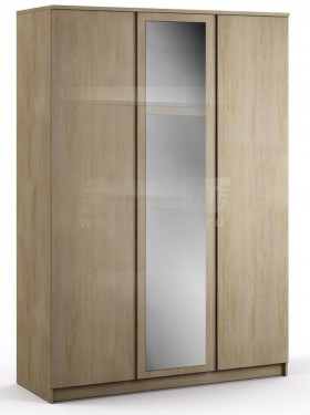 Веста СБ-2258 Шкаф 3х дверный с зеркалом Дуб Сонома в Оби - ob.katalogmebeli.com | фото 1