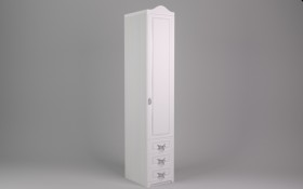Шкаф угловой Бэлла с ящиками (Выбеленное дерево/Белый) в Оби - ob.katalogmebeli.com | фото 2