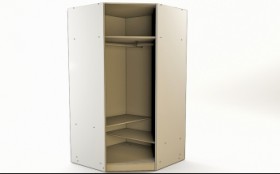 Шкаф угловой Флёр угловая секция (Белый/корпус Клен) в Оби - ob.katalogmebeli.com | фото 2