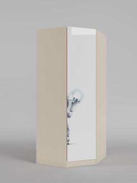 Шкаф угловой (угловая секция) Санни (Белый/корпус Клен) в Оби - ob.katalogmebeli.com | фото