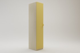Шкаф угловой (левая секция) Смайли (Желтый/корпус Клен) в Оби - ob.katalogmebeli.com | фото
