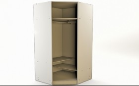 Шкаф угловой (угловая секция) Клаксон без машинок (Белый/корпус Клен) в Оби - ob.katalogmebeli.com | фото 2