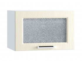 Шкаф верхний горизонтальный со стеклом 500, ШВГС 500 (Клен кремовый/корпус белый) в Оби - ob.katalogmebeli.com | фото