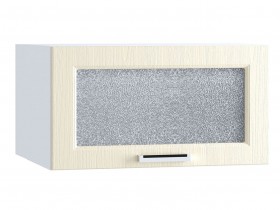 Шкаф верхний горизонтальный со стеклом 610, ШВГС 610 (Клен крем/корпус белый) в Оби - ob.katalogmebeli.com | фото