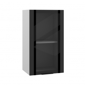 Шкаф верхний ПВС 400 вклеенное стекло (Серый) в Оби - ob.katalogmebeli.com | фото