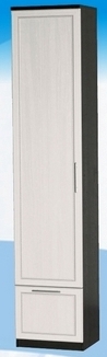 Шкаф высокий с ящиком ДЛЯ ГОСТИНОЙ ШВЯ-450 Венге/Дуб выбеленный в Оби - ob.katalogmebeli.com | фото