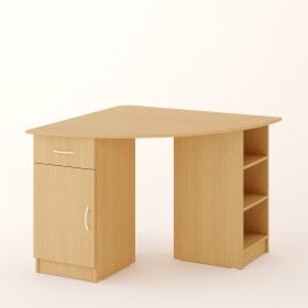 Угловой компьютерный стол 2 (Белёный дуб) в Оби - ob.katalogmebeli.com | фото