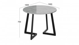 Стол обеденный «Гарда» Тип 1 (Белый/Стекло матовое черный графит) в Оби - ob.katalogmebeli.com | фото 7