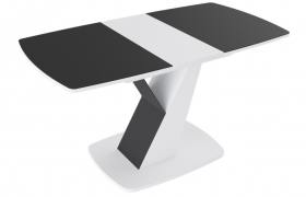 Стол обеденный «Гарда» Тип 1 (Белый/Стекло матовое черный графит) в Оби - ob.katalogmebeli.com | фото 5