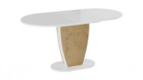 Стол обеденный «Монреаль» Тип 1 (Белый глянец/Бунратти) в Оби - ob.katalogmebeli.com | фото 2