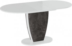 Стол обеденный «Монреаль» Тип 1 (Белый глянец/Моод темный) в Оби - ob.katalogmebeli.com | фото 2