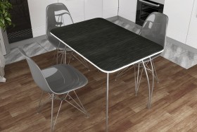 Стол обеденный Титан Черный Распродажа в Оби - ob.katalogmebeli.com | фото