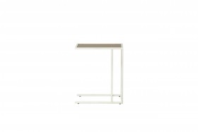 Стол приставной Скандик 42.24 (со стеклом) (металл: белый) в Оби - ob.katalogmebeli.com | фото 3
