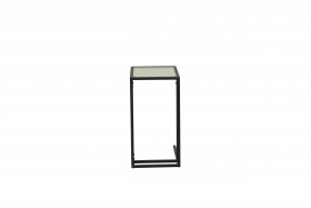 Стол приставной Скандик 42.24 (со стеклом) (металл: черный) в Оби - ob.katalogmebeli.com | фото 2