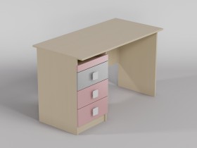 Стол (прямая столешница) Грэйси (Розовый/Серый/корпус Клен) в Оби - ob.katalogmebeli.com | фото 1