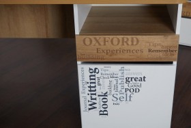 Стол с ящиками «Оксфорд» (Ривьера/Белый с рисунком) в Оби - ob.katalogmebeli.com | фото 9