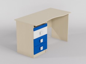 Стол (столешница с выемкой) Скай люкс (Синий/Белый/корпус Клен) в Оби - ob.katalogmebeli.com | фото