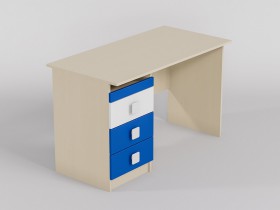 Стол (прямая столешница) Скай (Синий/Белый/корпус Клен) в Оби - ob.katalogmebeli.com | фото