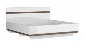 Ультра Кровать 1600 с настилом (Белый/Белый глянец) в Оби - ob.katalogmebeli.com | фото