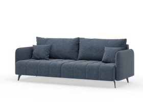 Валериан диван трёхместный прямой Синий, ткань RICO FLEX 101 в Оби - ob.katalogmebeli.com | фото