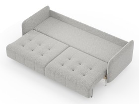 Валериан диван трёхместный прямой Светло-серый, ткань RICO FLEX 108 в Оби - ob.katalogmebeli.com | фото 2