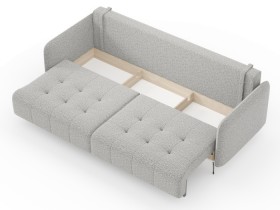 Валериан диван трёхместный прямой Светло-серый, ткань RICO FLEX 108 в Оби - ob.katalogmebeli.com | фото 3