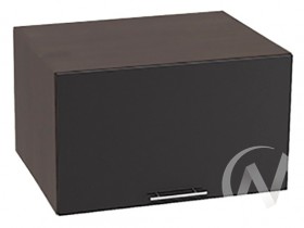 Шкаф верхний Валерия-М ШВГ-610 (Черный металлик/Венге/горизонтальный/глубокий) в Оби - ob.katalogmebeli.com | фото