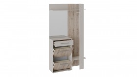 Шкаф для одежды «Нуар» тип 1 Фон серый/Дуб сонома в Оби - ob.katalogmebeli.com | фото 3