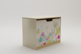 Ящик для игрушек Флёр (Белый/корпус Клен) в Оби - ob.katalogmebeli.com | фото