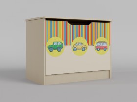 Ящик для игрушек Клаксон (Бежевый/корпус Клен) в Оби - ob.katalogmebeli.com | фото