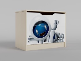 Ящик для игрушек Санни (Белый/корпус Клен) в Оби - ob.katalogmebeli.com | фото
