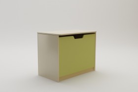 Ящик для игрушек Смайли (Зеленый/корпус Клен) в Оби - ob.katalogmebeli.com | фото